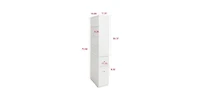 Flynama Tall Display Storage Cabinet with Shelves and Side Drawers