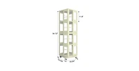 Flynama 4-Tier All-Steel 360 Degree Rotating Bookshelf with Universal Wheels Space-Saving Sturdy Household Book Display Rack