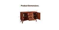 Flynama Mid Century Buffet Cabinet with 3 Drawers