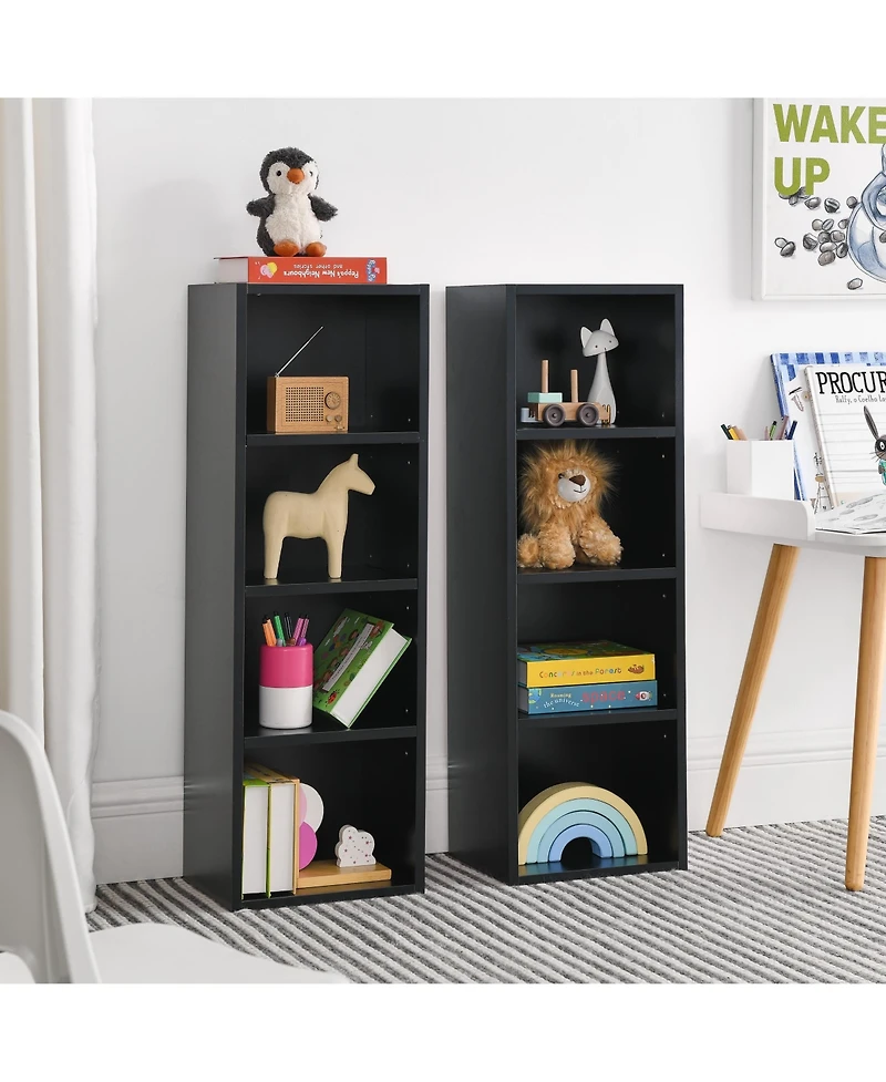 Flynama 70.9 Inch 8-Tier Detachable Adjustable Slim Media Storage Tower Home Narrow Bookcase