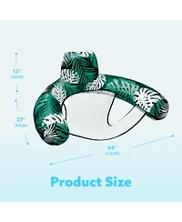 Aofar Inflatable Pool Float Lounge Chair Plant Pattern Water Hammock