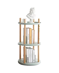 Flynama 3 Tier 360 Degree Rotating Multi-Functional Household Storage Book Display Rack