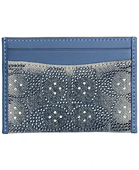 Coach Essential Crystal Signature Cotton Denim Card Case