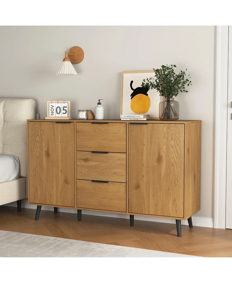 Flynama Sideboard Buffet Cabinet with 3 Drawers