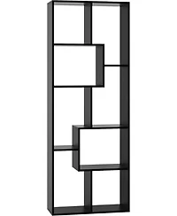 Flynama 5-Tier Asymmetrical Display Shelf Modern Bookcase Organizer