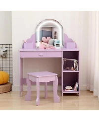gaomon 2-in-1 Lighted Kids' Vanity Set with Stool