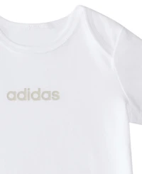 adidas Baby Boys 3-Piece Printed Long Sleeve Bodysuit, Short Bodysuit and Pants Set