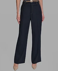 Karl Lagerfeld Paris Women's Ankle-Length Straight-Leg Pants