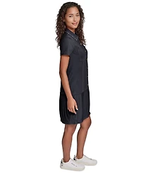 Karl Lagerfeld Paris Women's Belted Collared Jersey Shirt Dress