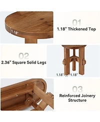 Tribesigns Solid Wood Entryway Bench, 55" Wooden Shoe Storage Bench, Farmhouse Rustic Indoor Bench for Dining Table, End of Bed