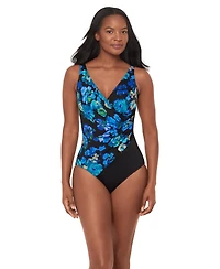 Miraclesuit Women's Secret Garden Oceanus Soft Cup One-Piece Swimsuit