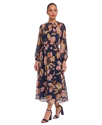 Maggy London Women's Balloon Floral Midi Dress