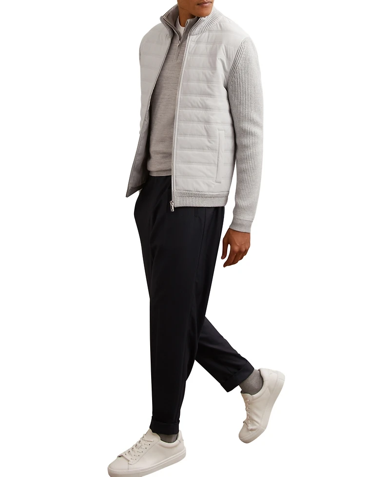 Reiss Men's Townsend Zip Through Funnel Quilted Jacket