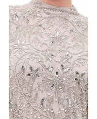Beauut Women's Embellished Sequins High Neck Dress
