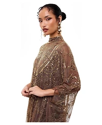 Beauut Women's Embellished Sequins Gown