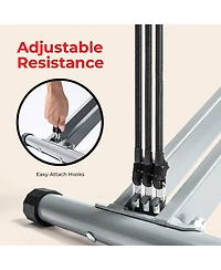 Sunny Health & Fitness Row-n-Ride Squat Machine with Adjustable Resistance and Seating/Handle for Glutes Training, SunnyFit App & 300LB Capacity