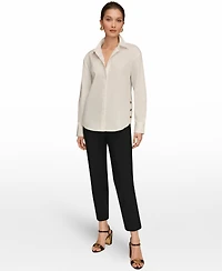 Donna Karan New York Women's Long-Sleeve Button-Up Shirt