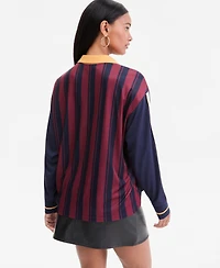 Bar Iii Women's Leisure Athletics Graphic Long-Sleeve Jersey, Macy's Exclusive