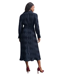 The Fold Women's Aurellie Long Sleeve Tie Waist Dress