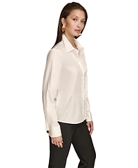 Donna Karan New York Women's Wrist-Hardware Button-Down Shirt
