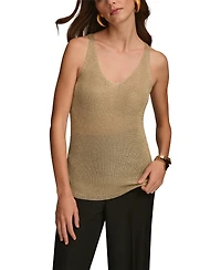 Donna Karan Women's Metallic-Knit Tank Top