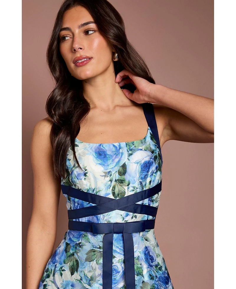 Coast Women's Floral Jacquard Midi Dress