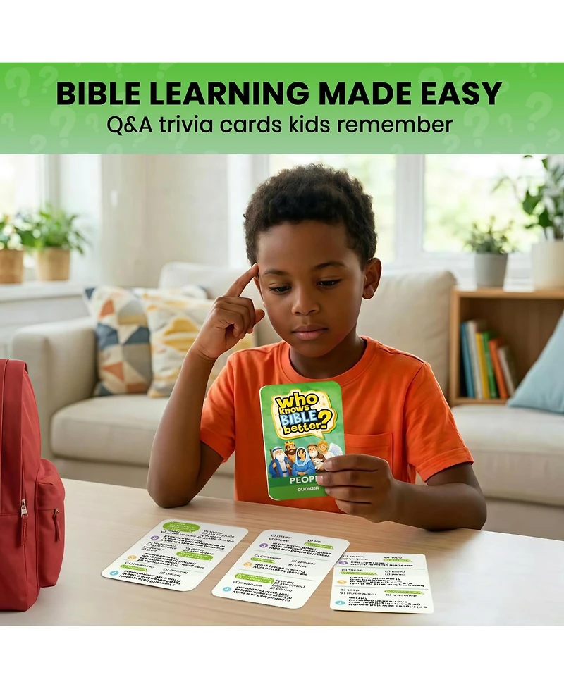 Quokka Trivia Card Games for Family - Bible and Generations Collections with 300 to 900 Questions Game Night Sunday School