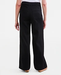 Style & Co Women's Knit High-Rise Wide-Leg Pull-On Jeans, Macy's Exclusive