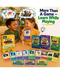 Quokka Who Guess It Better Card Games for Kids Ages 6+ - Educational Guessing Game with Animal and Country Visual Clues, Screen-Free Travel