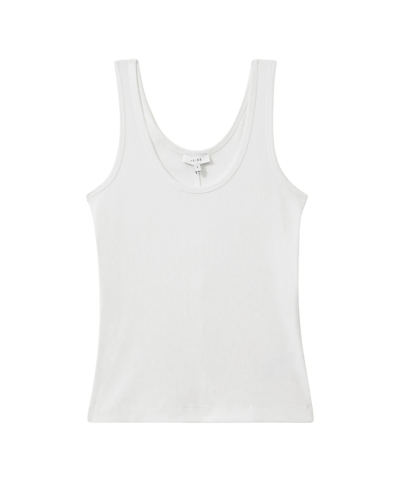 Reiss Women's Violet Scoop Neck Rib Vest