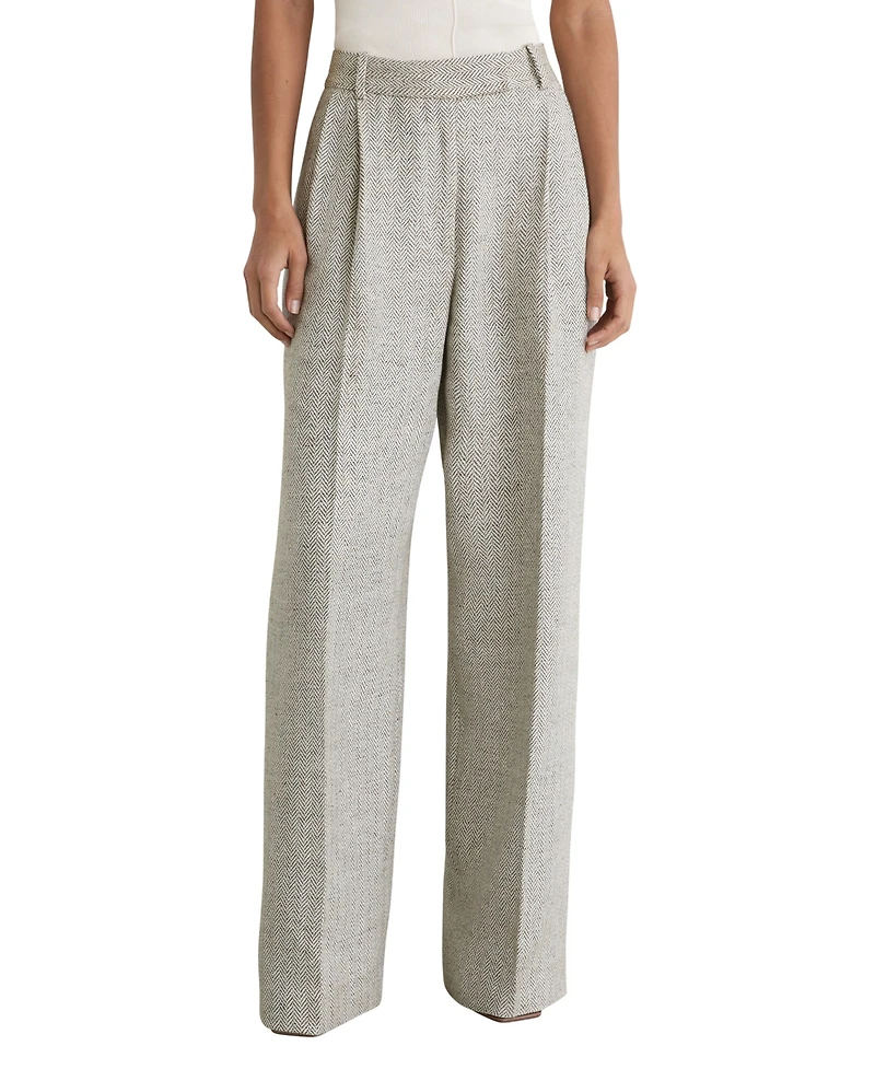 Reiss Women's Ezra Straight Leg Textured Suit Pants