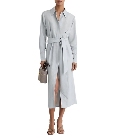 Reiss Women's Gianna Tie Detail Shirt Dress
