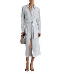 Reiss Women's Gianna Tie Detail Shirt Dress