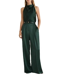 Reiss Women's Zadie Wide Leg Satin Pants