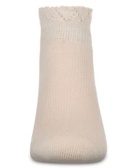 MeMoi Baby Girls Crochet Ruffle-Trim Mercerized Cotton Blend Ankle Sock