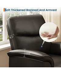 homfan 270degree(s) Swivel Power Recliner Chair for Living Room - 38.6" Wide Pu Leather Electric Sofa- Infinite Reclining Positions