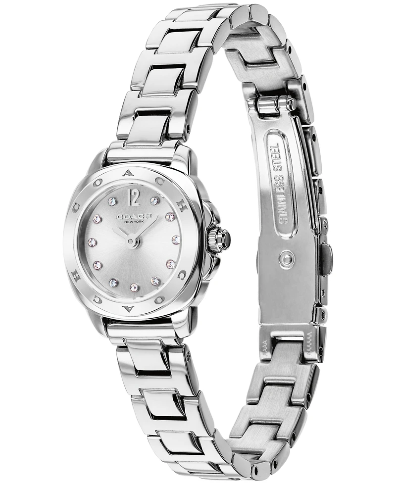 Coach Women's Kitt Silver-Tone Stainless Steel Bracelet Watch 21mm
