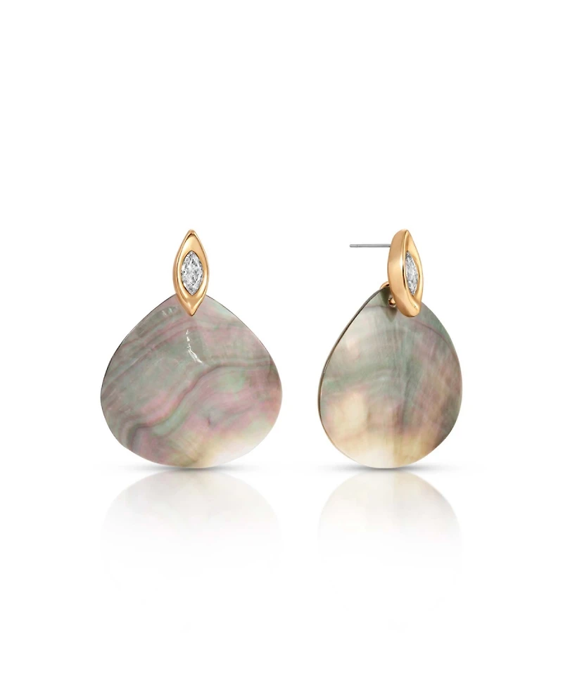 Ettika Gold-Tone Shell Statement Earrings