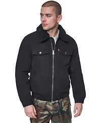 Levis Men's Sherpa Collar Western Bomber Aviator Jacket