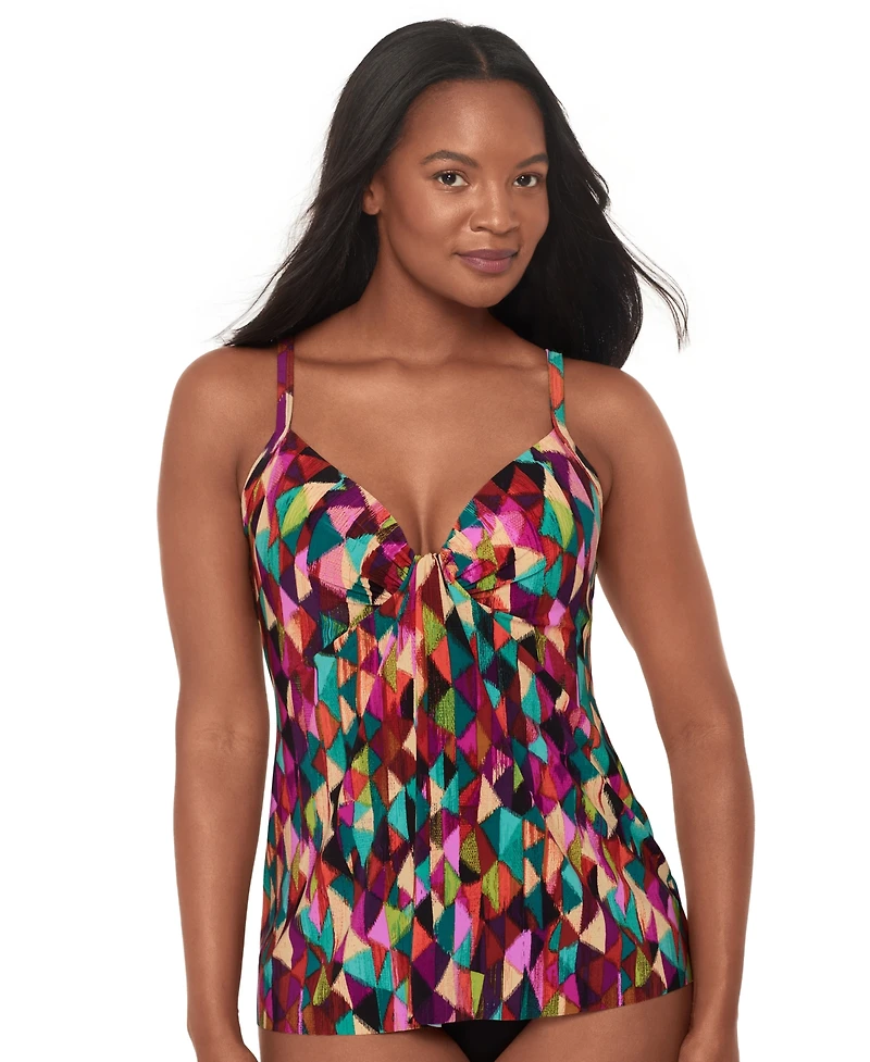 Miraclesuit Women's Farfalle Marina Foam Cup Underwire Tankini Top