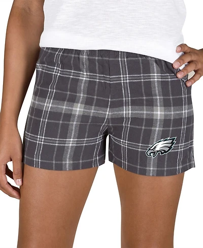 Concepts Sport Women's Charcoal/Gray Philadelphia Eagles Ultimate Flannel Shorts
