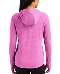 Cutter & Buck Women's Pink Philadelphia Eagles Tonal Logo Adapt Knit Raglan Pullover Hoodie