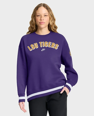 Nike Women's Purple Lsu Tigers Oversized Legacy Phoenix Sweatshirt