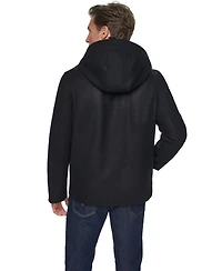 Cole Haan Men's Front-Zip Duffel Wool Jacket