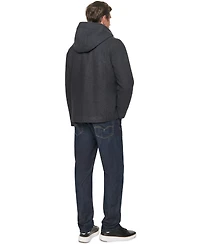 Cole Haan Men's Front-Zip Duffel Wool Jacket