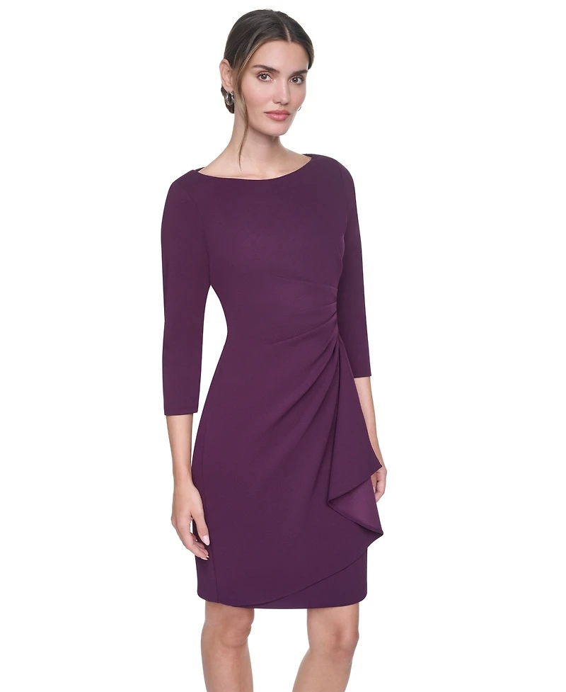 Dkny Women's Boat Neck Ruched Sheath Dress