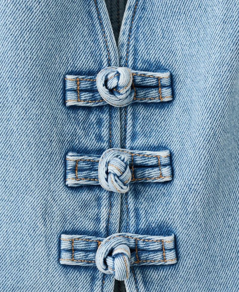 Mango Women's Toggles Denim Top
