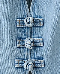 Mango Women's Toggles Denim Top