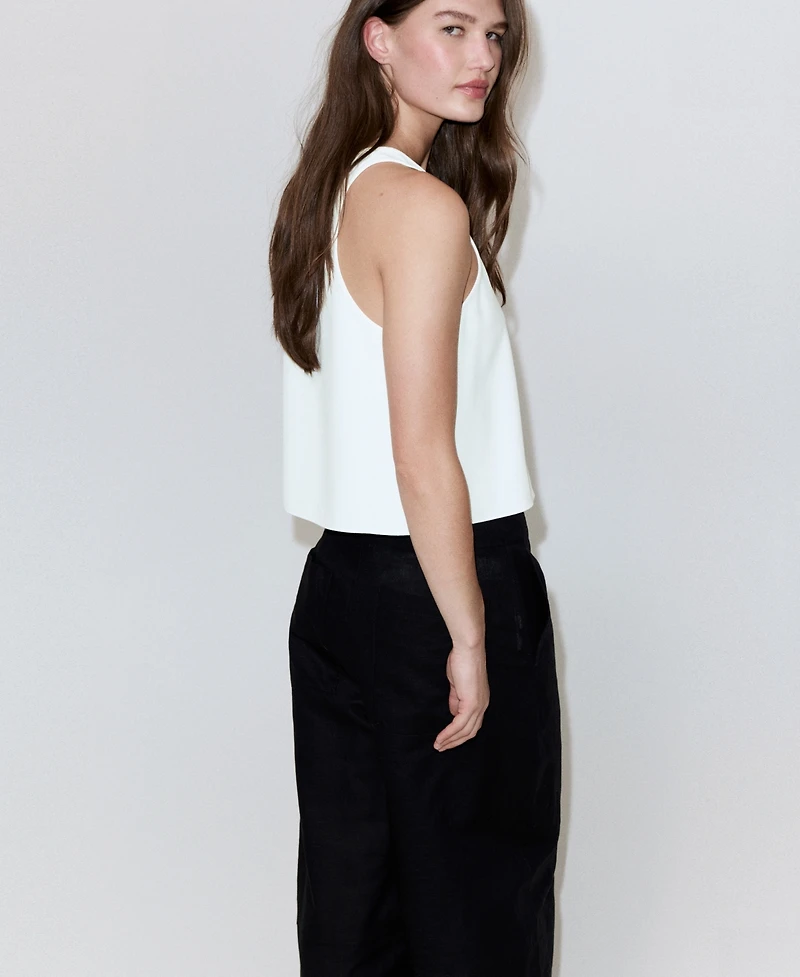 Mango Women's Flowy Crop Top