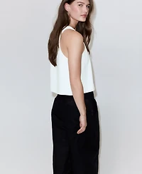Mango Women's Flowy Crop Top